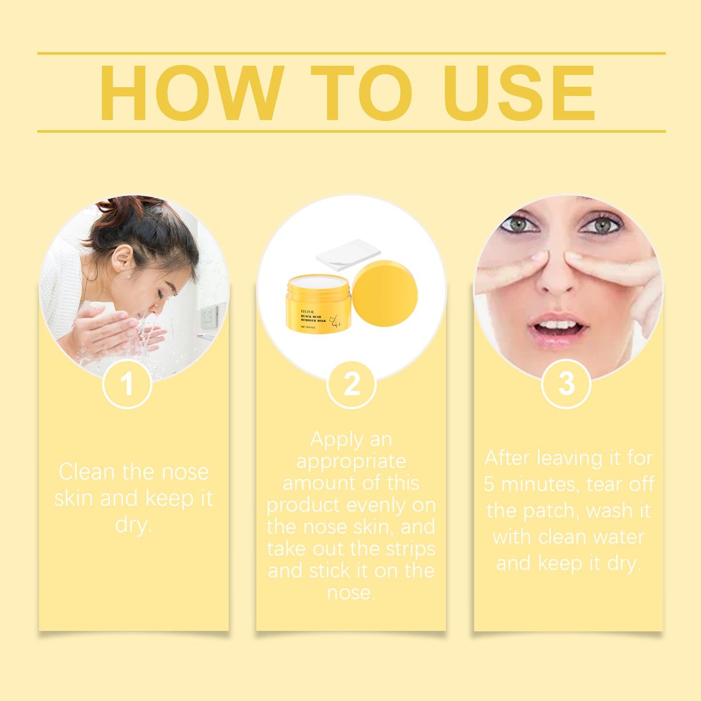 Blackhead Cleansing Nose Strips with Aloe & Lemon Extract - Pore Refining