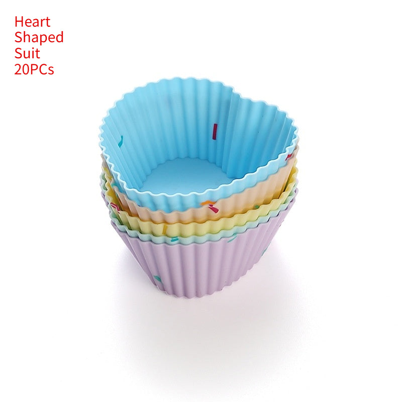 Silicone Baking Cups Set - Small Mold for Pudding, Cake & Dessert