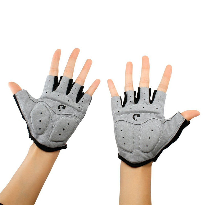 Cycling Half Finger Gloves Anti-Slip Gel Breathable Sport Gloves