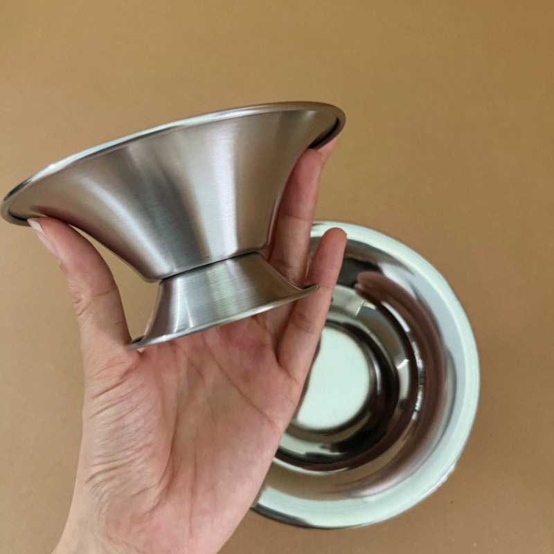 Stainless Steel Salad Bowl Ice Cream Cup Set - Modern Kitchen Storage