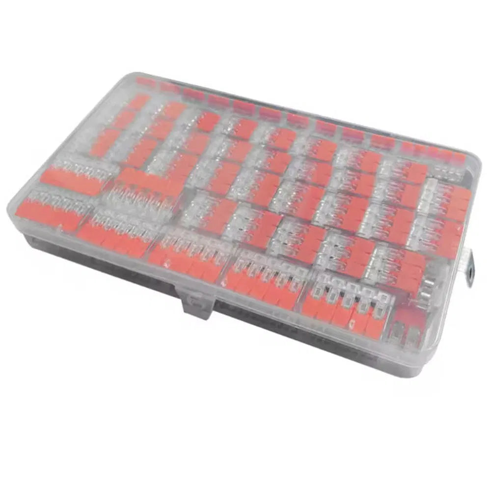 90pcs Electrical Wire Connectors Set - Copper Terminals & Clamps for Fixed Cable Connections