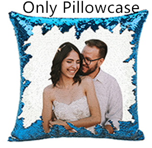 Sequin Custom Gift Pillow - Soft Velvet Cover with Color Options, 40x40cm