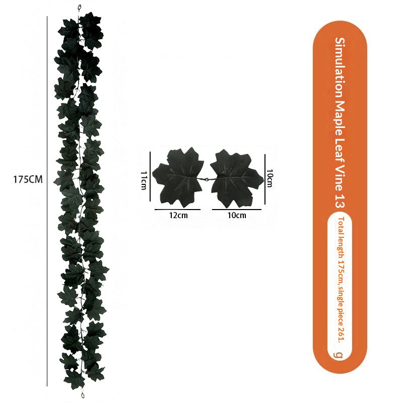 Artificial Maple Leaf Vine Wall Hanging Decoration for Halloween & Fall