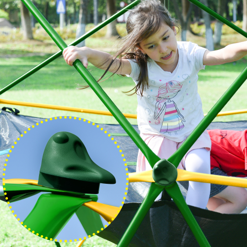 13-Foot Geometric Dome Climber Play Center with Hammocks