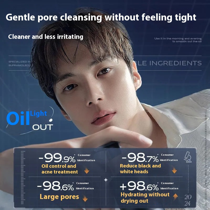 Men's Oil Control Blackhead Remover Facial Cleanser 150ml