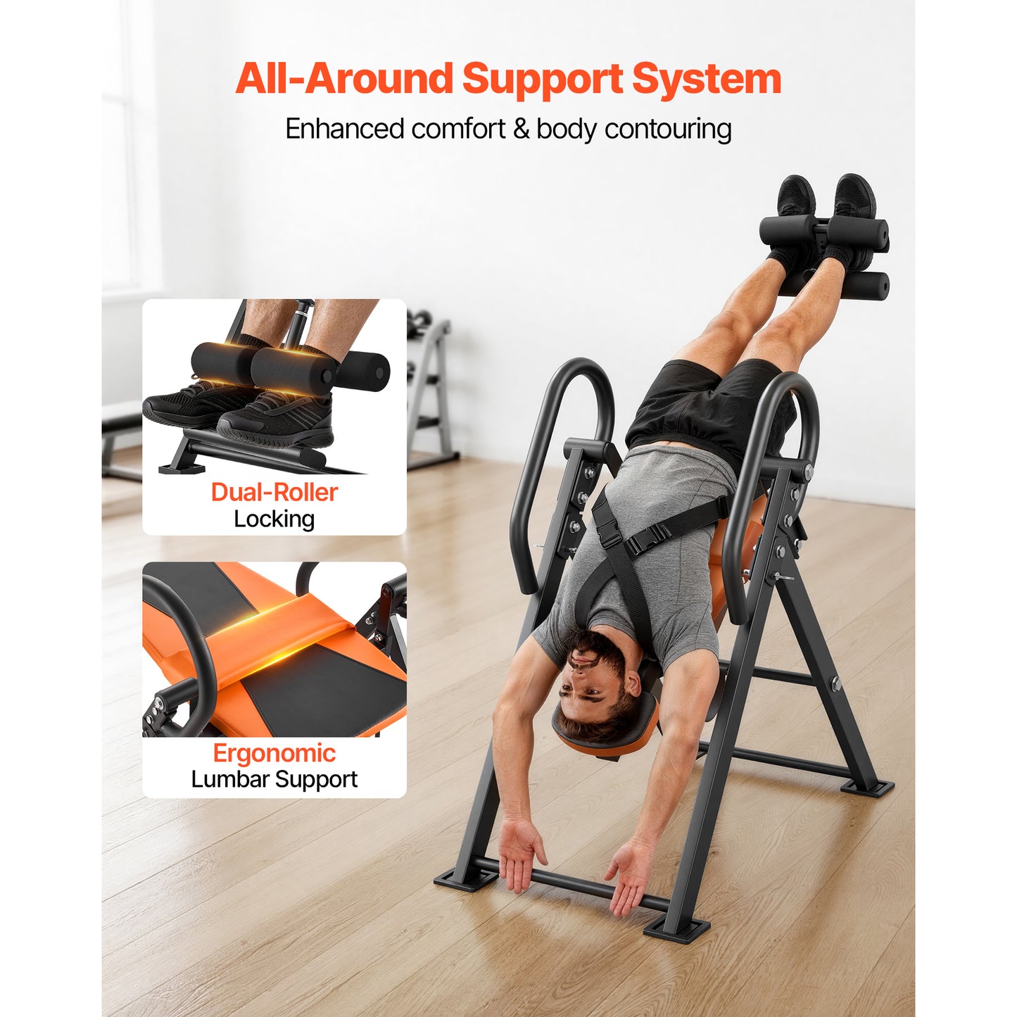 Heavy Duty Inversion Table for Back and Neck Decompression 300 Lb Capacity