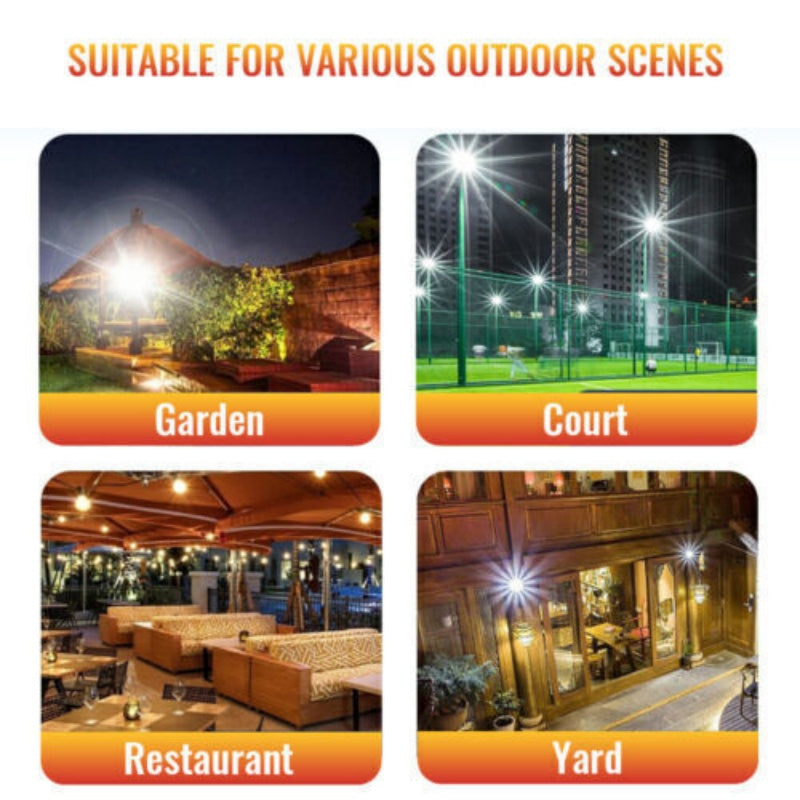 3200 Sq Ft Solar Street Light Dusk to Dawn Flood Lamp with Remote Control