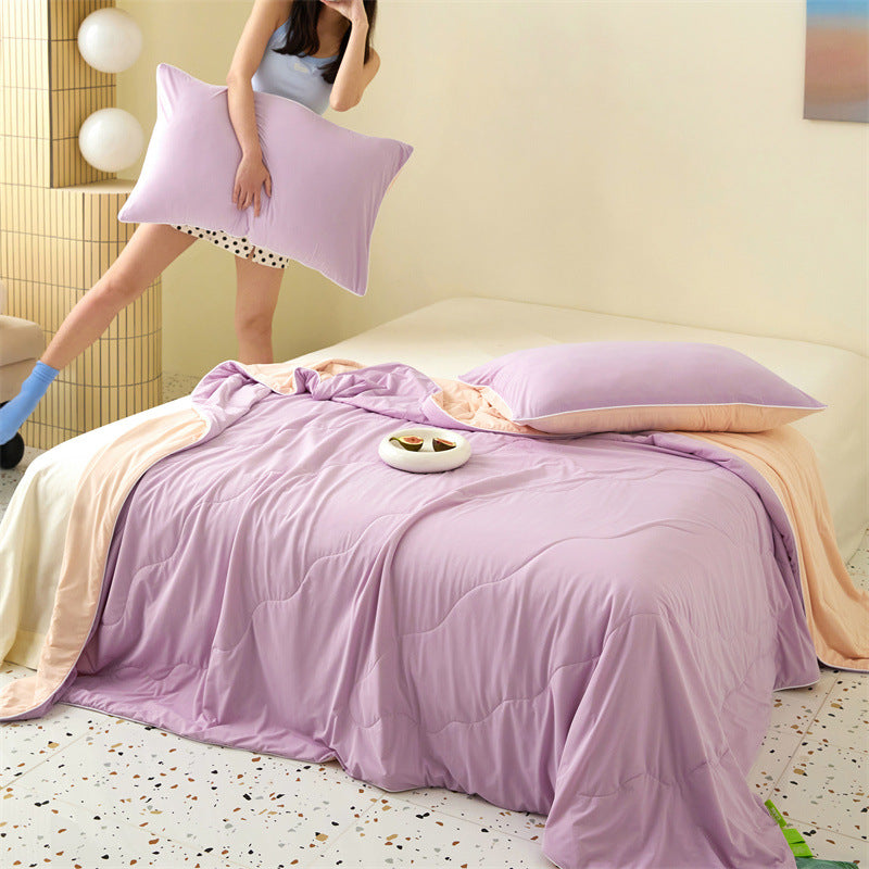 Summer Cooling Blanket with Nylon and Soybean Fiber - Multiple Sizes & Patterns