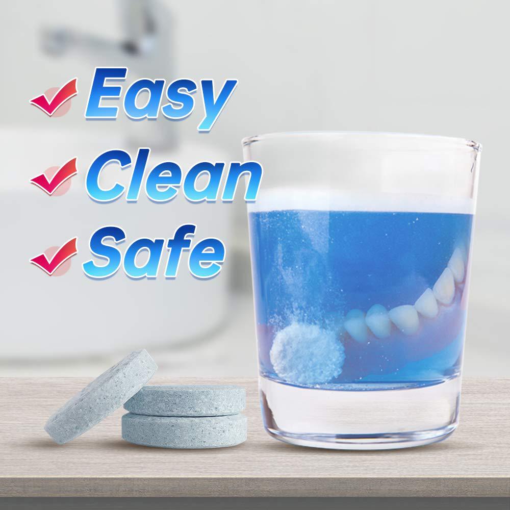 Dentures Cleaning Effervescent Tablets Stain Removal Oral Care