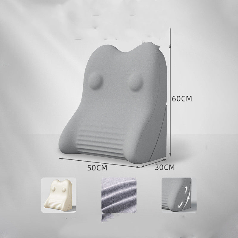 Back Support Cushion for Elderly with Adjustable Slope - Memory Foam Lumbar Pillow
