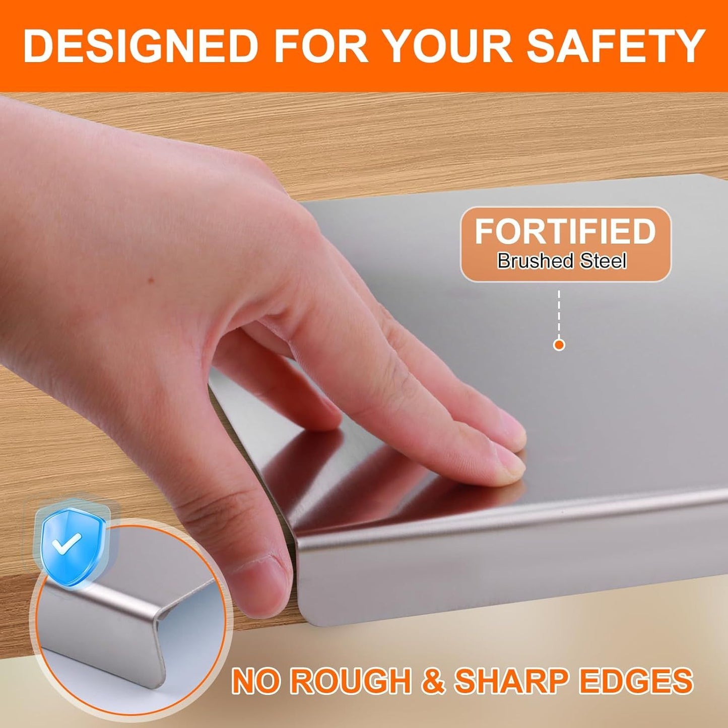 304 Stainless Steel Cutting Board - Large Multi-Purpose Kitchen Tool