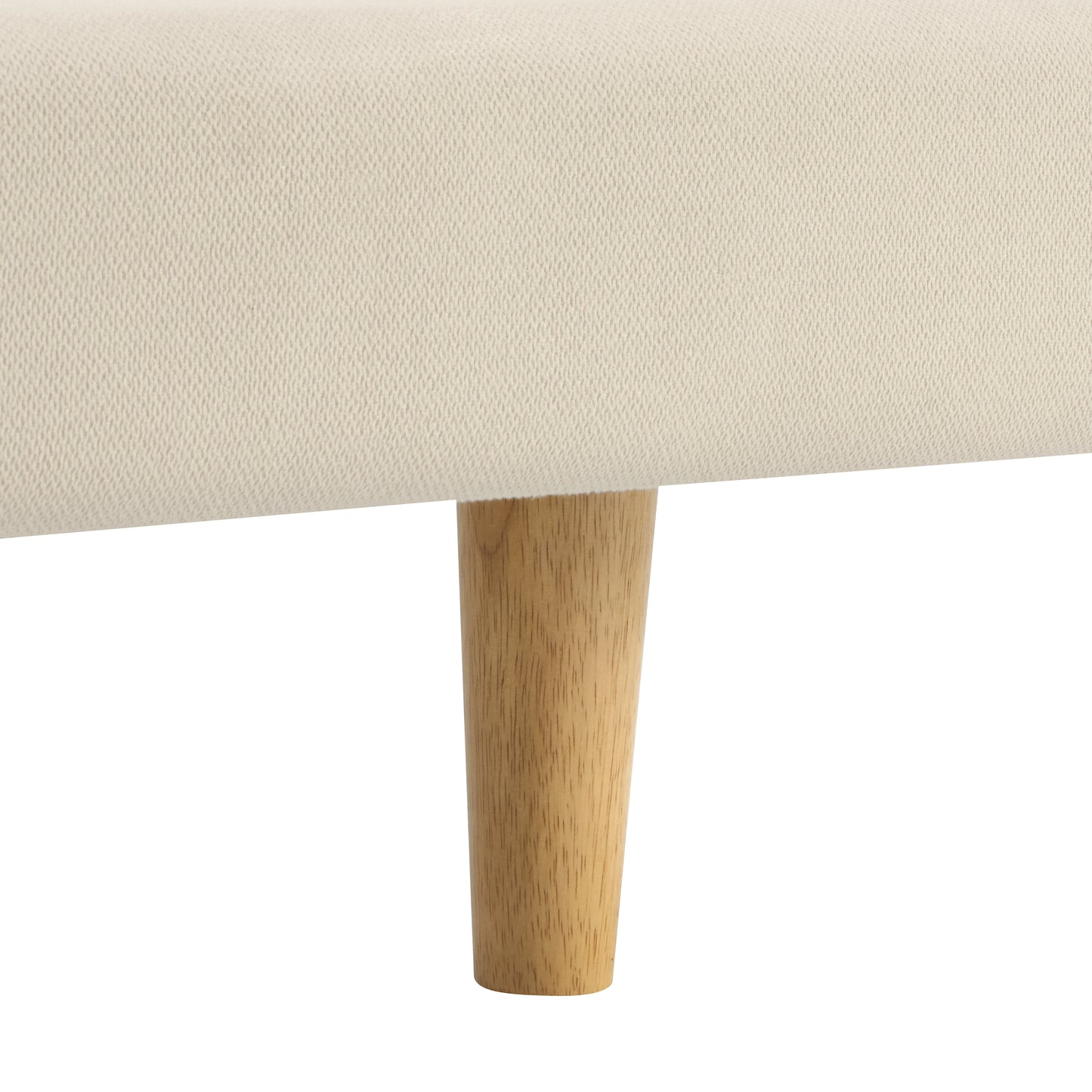 Beige Chunky Headboard Bed Frame - California King, 800lbs Capacity