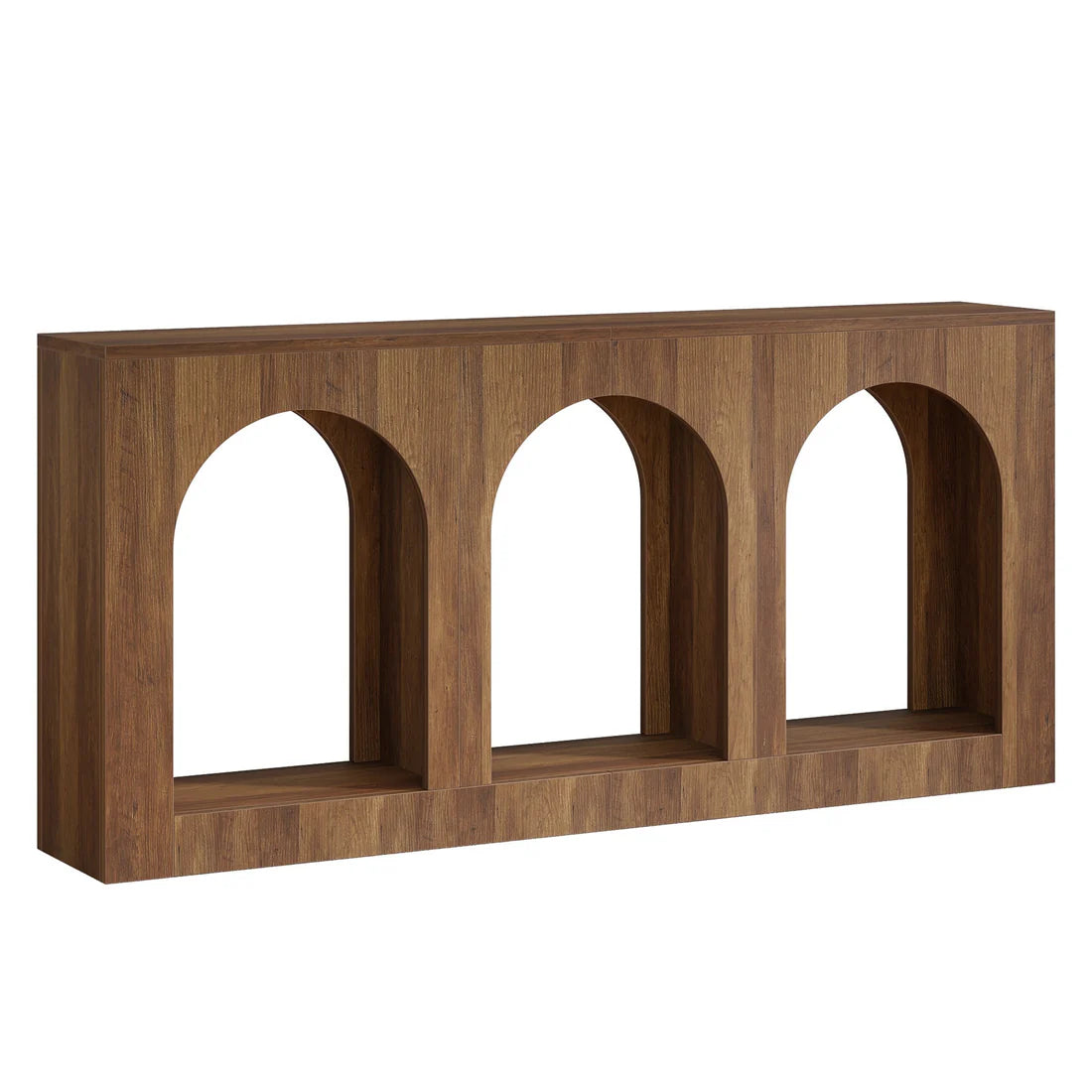 Stylish Arched Console Table - Brown Entryway Table