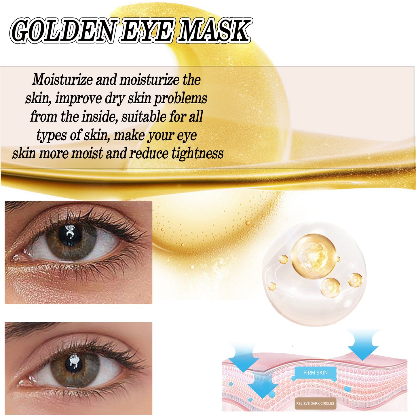 Firming Eye Mask for Dark Circles & Fine Lines - 60 Count