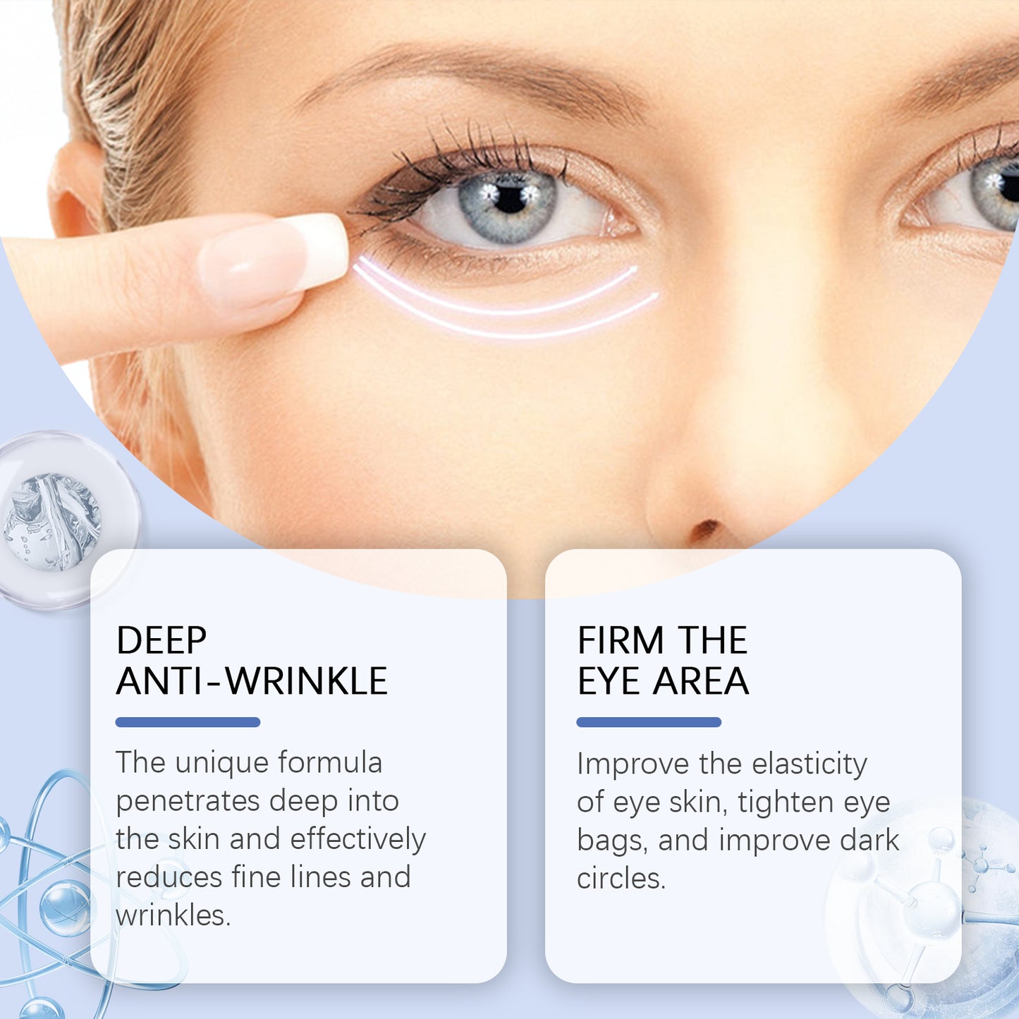 Firming Eye Cream with Retinol & Hyaluronic Acid - Anti-Aging Moisturizer