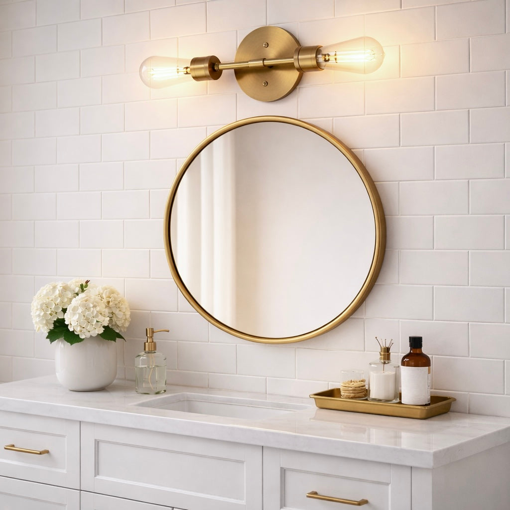 Reverie Double Lights Bathroom Wall Sconce Over Mirror Bedroom