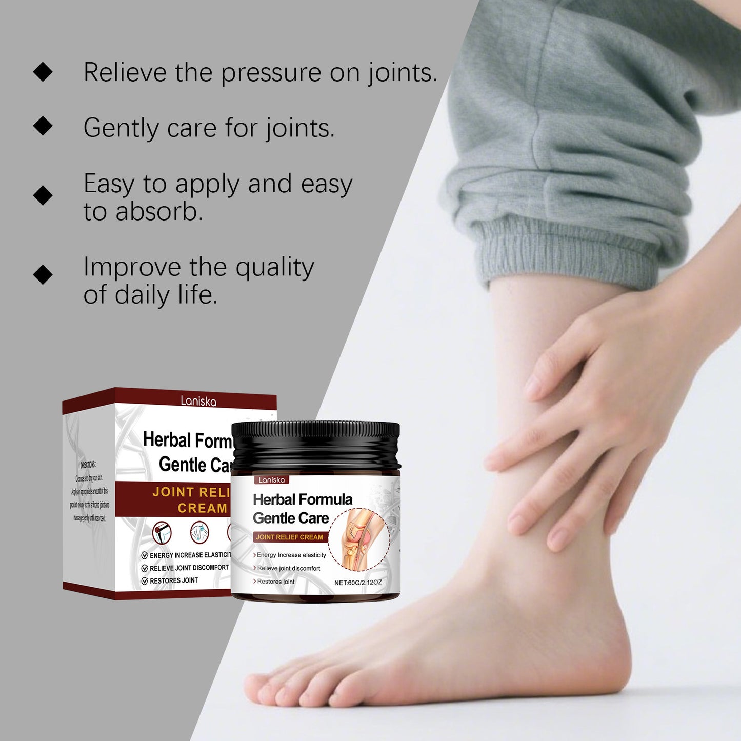 Joint Relief Cream - Pain & Inflammation Support, 60G Natural Formula