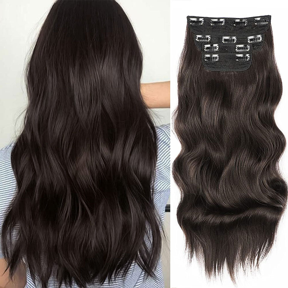 Women's Long Water Ripple Hair Extension 4-Piece Set