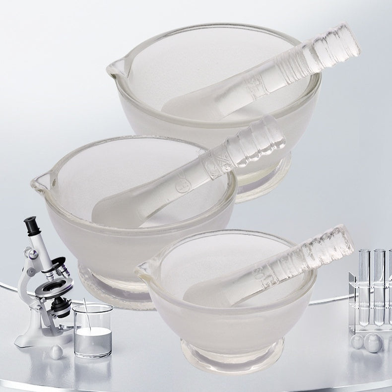 Glass Traditional Chinese Medicine Mortar Grinder with Various Sizes
