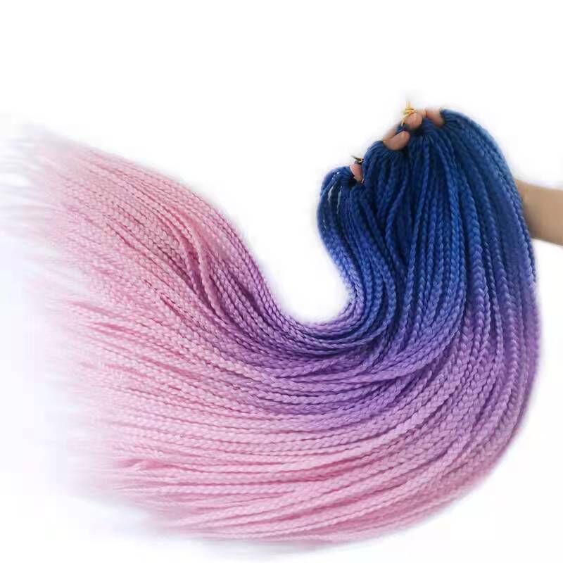 Women's Synthetic Fiber Braided Wig - Multiple Color Options, 24 Inch