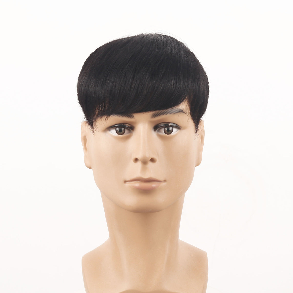 Men's Short Hair Wig with 16x18 Mechanism and Natural Black Variants