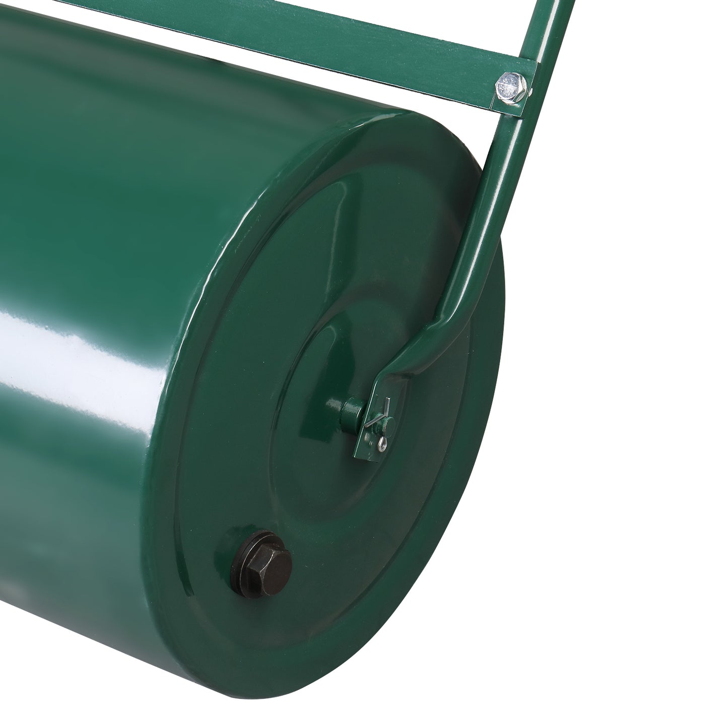 24 Inch Green Lawn Roller for Garden, Steel Drum with Water Fill Capacity