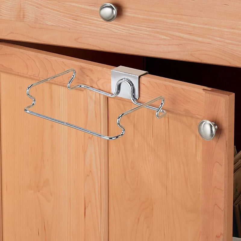 Multi-Functional Kitchen Stainless Steel Garbage Bag Storage Rack - Modern & Durable