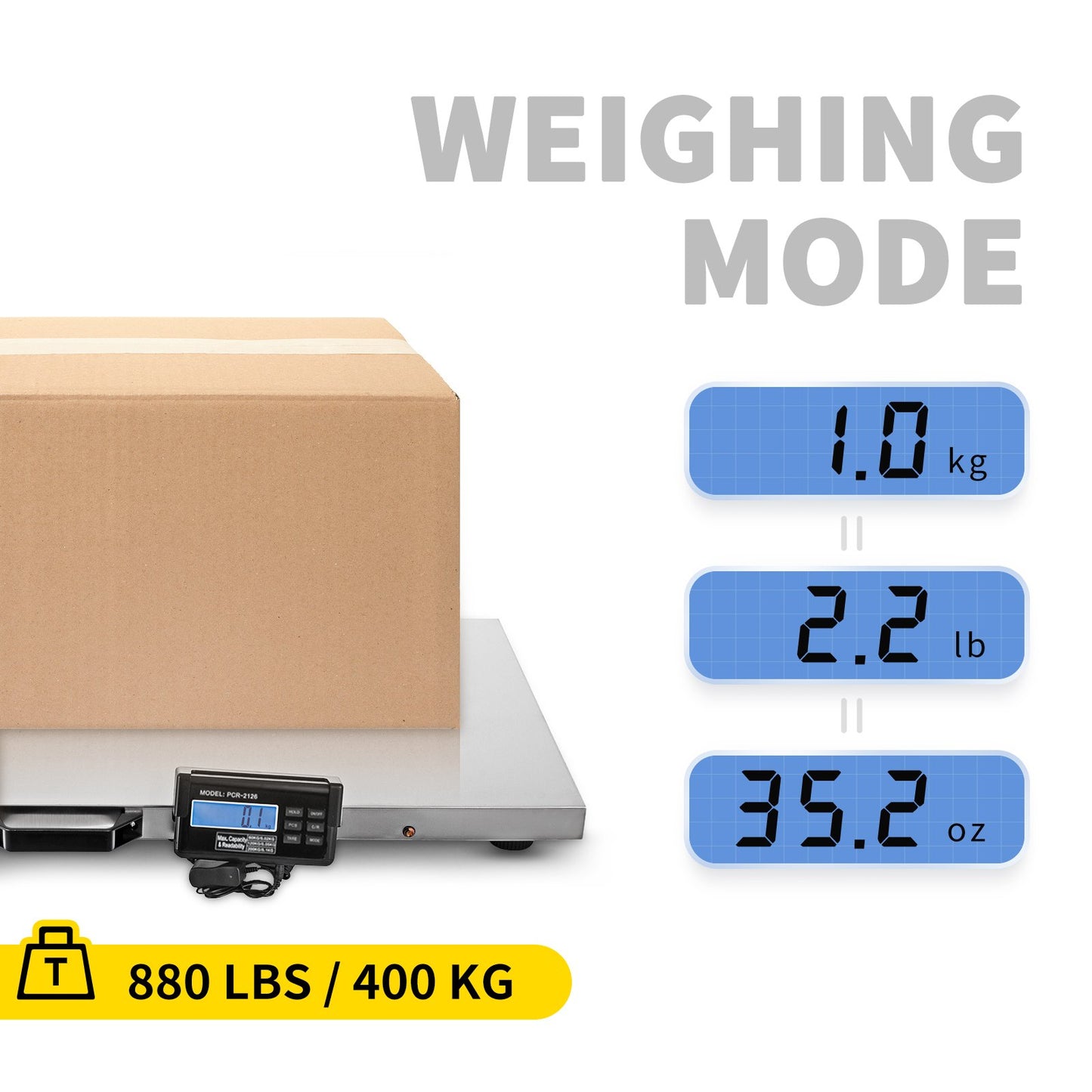 Heavy Duty Digital Livestock Scale 880Lbs Large Stainless Steel Floor Animal Weighing Platform