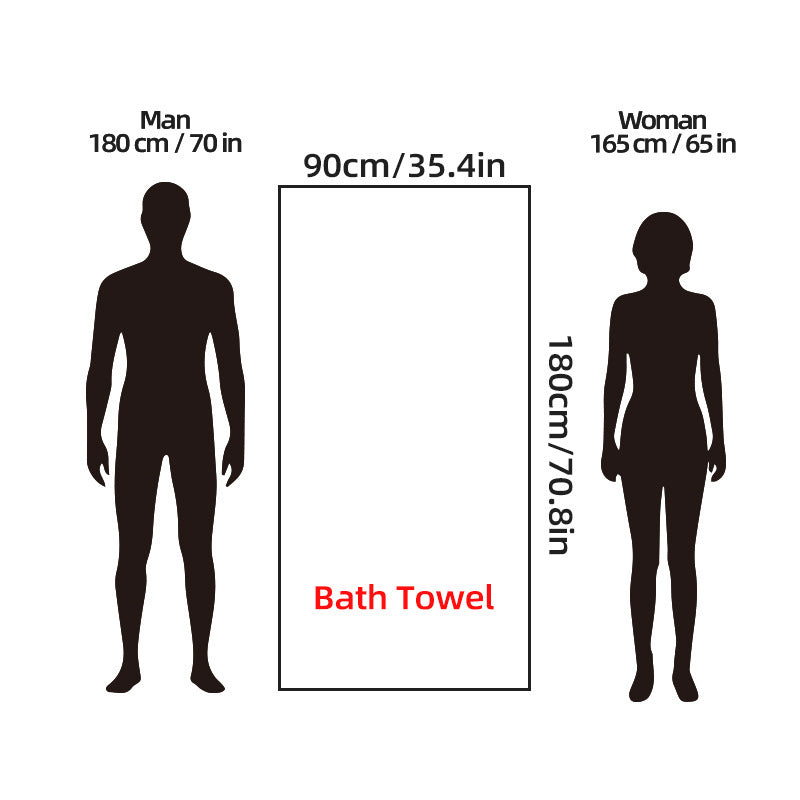 Extra Thick Soft Coral Fleece Bath Towel - Highly Absorbent Large Size