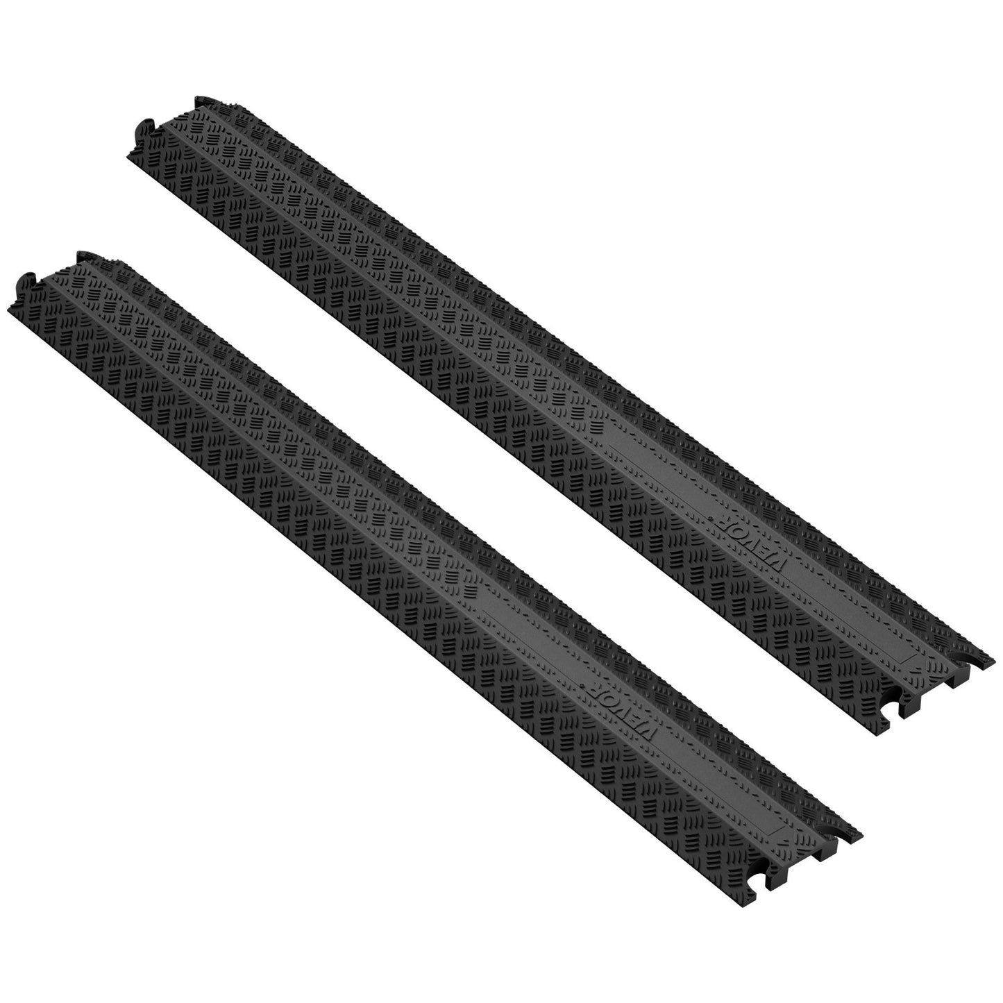 2 Pack 39 In Speed Bumps Cable Protector Ramp Drop-Over Cord Cover 2000 Lbs Capacity