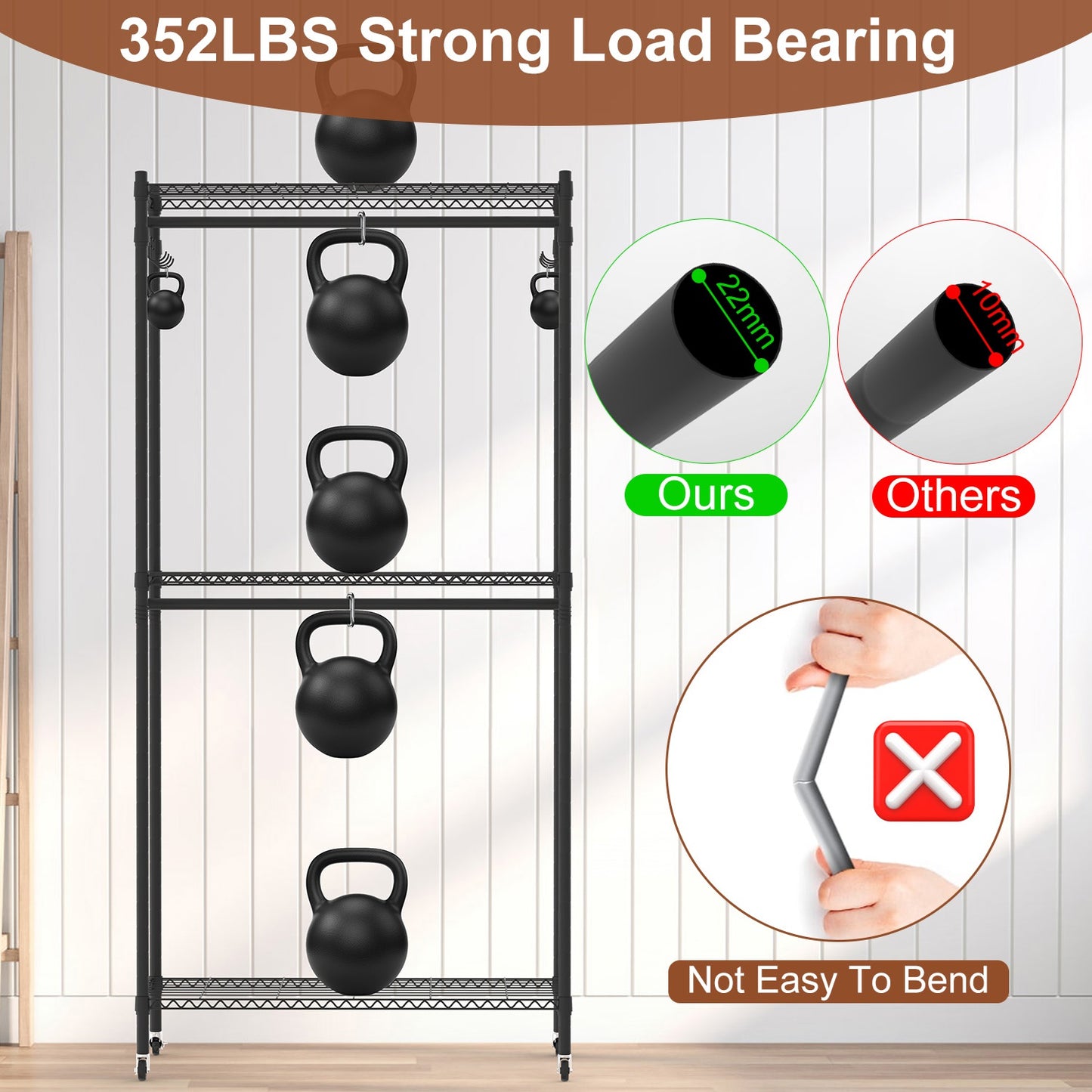 1Pc 2 Tier Foldable Clothing Rack With Cover Portable Wardrobe Closet