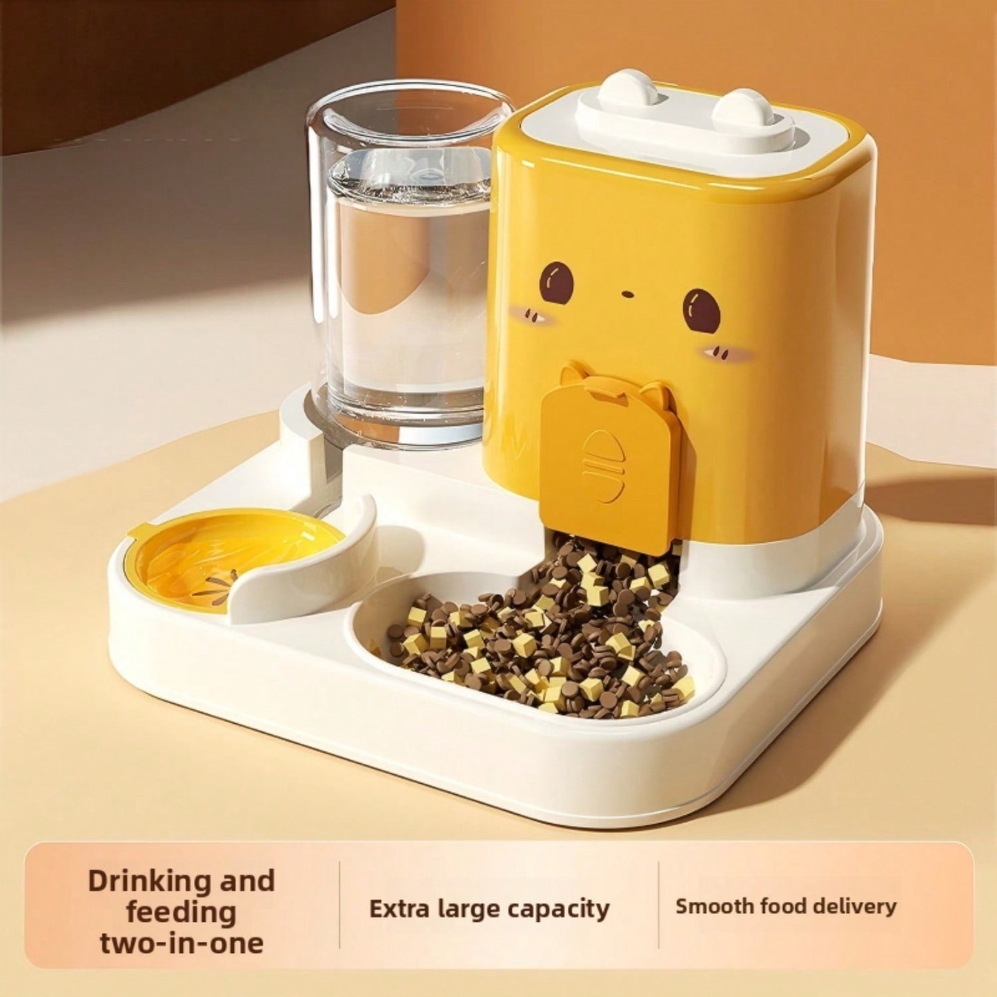 2-in-1 Automatic Pet Feeder and Water Dispenser - Large Capacity, Anti Spill, Stable for Cats and Dogs, Green
