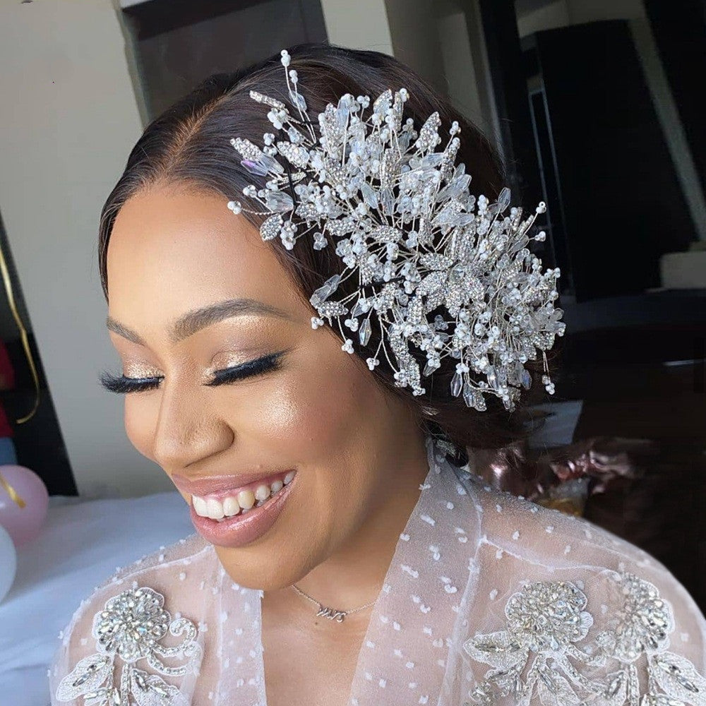 Rhinestone Wedding Hair Headpiece - Multiple Color Options