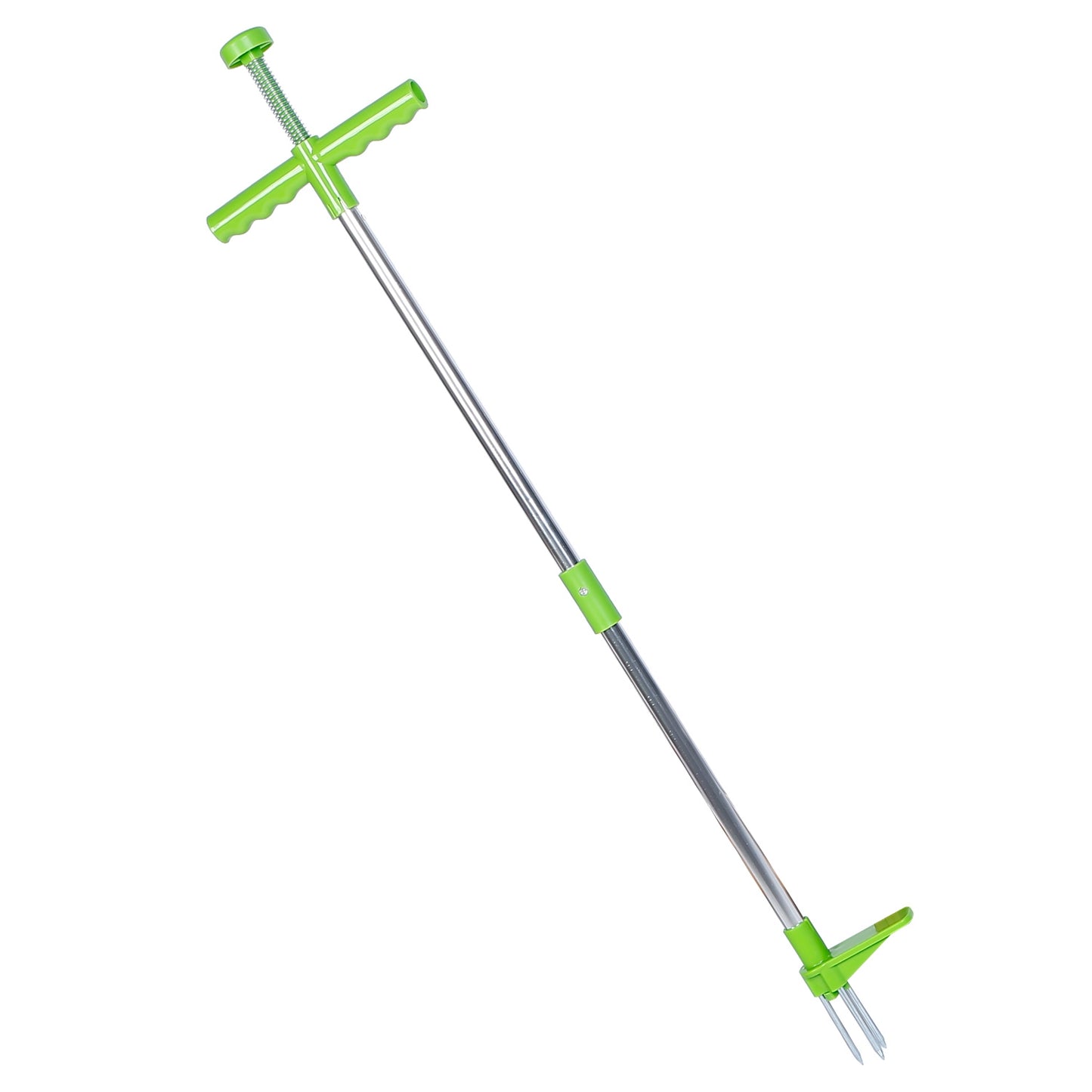 Garden Weeding Tool Stand-Up Root Remover with Long Handle and Foot Pedal - Green