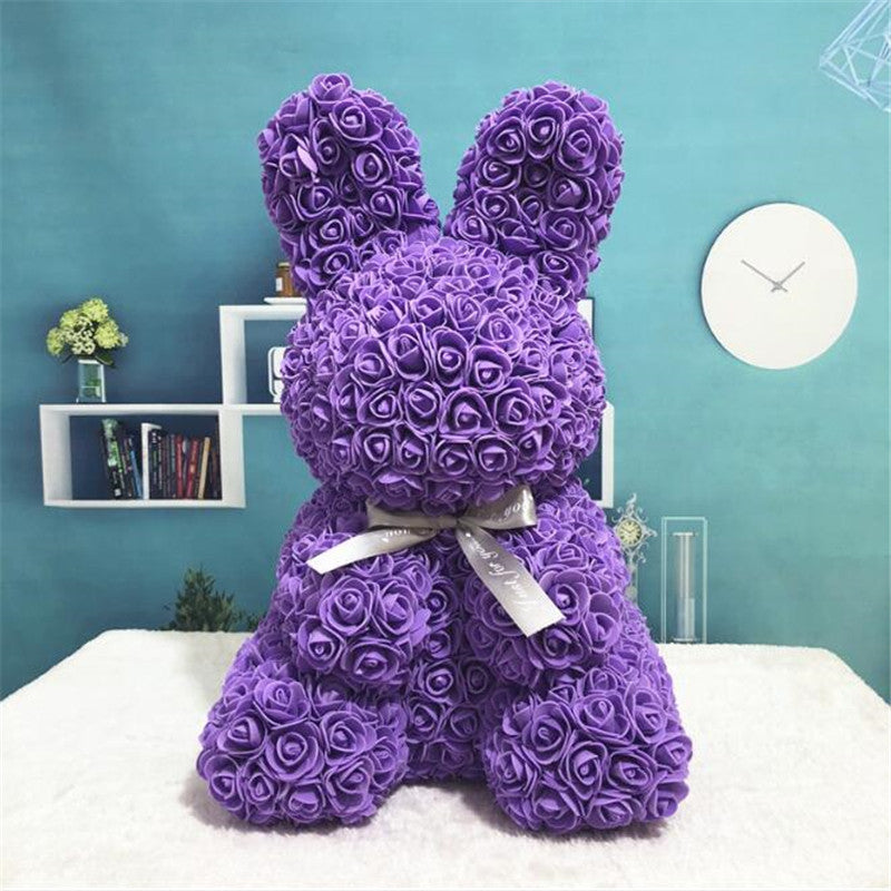 45cm Romantic Rose Bunny Decoration for Valentine's Day Wedding Engagement Party