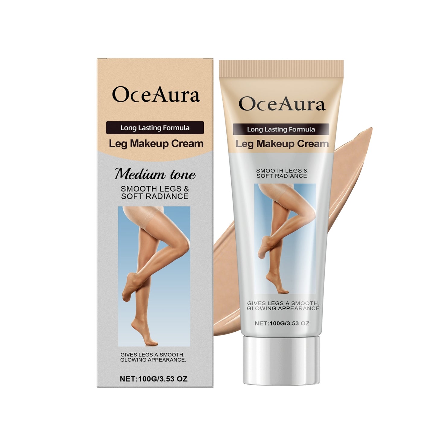 Medium Skin Tone Leg Makeup Cream - Natural & Dark Shades for Body Coverage