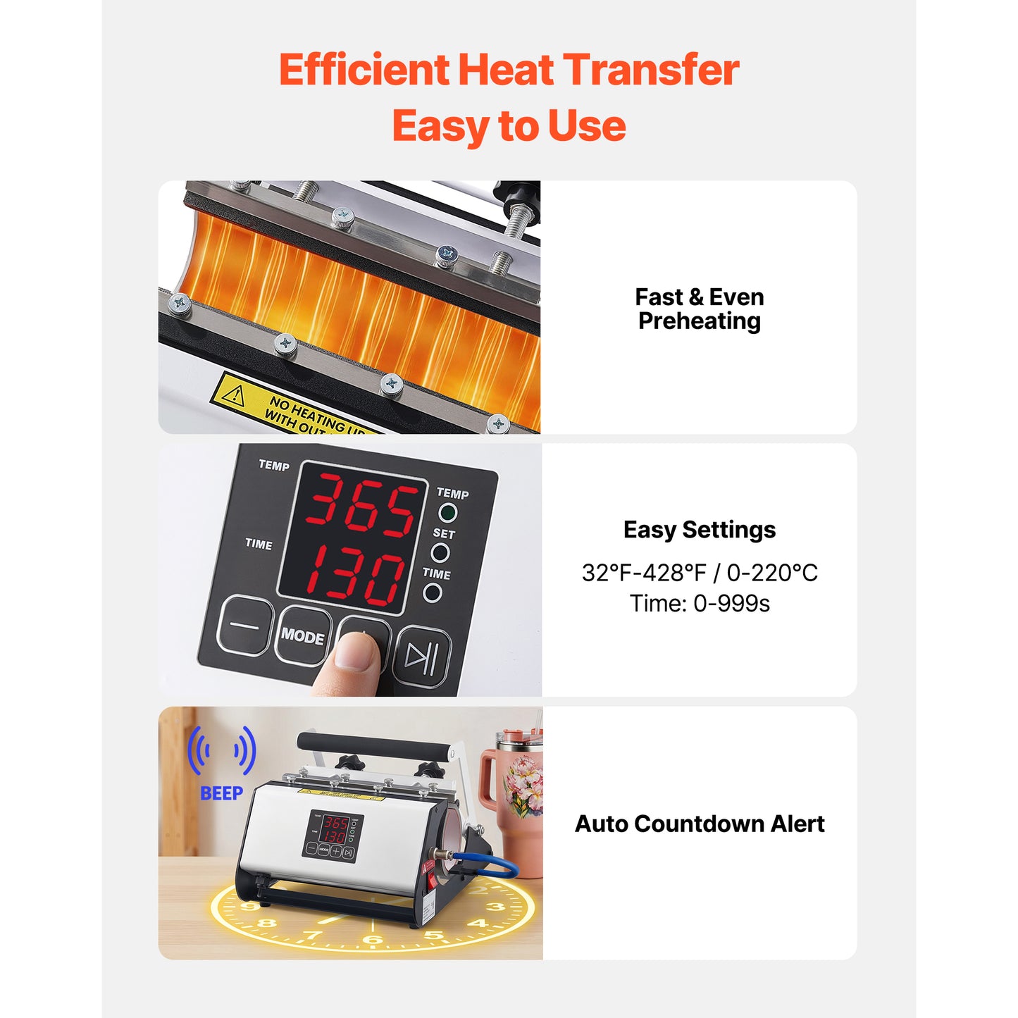 30 Oz & 40 Oz Mug Heat Press Machine for Sublimation Tumblers and Cups