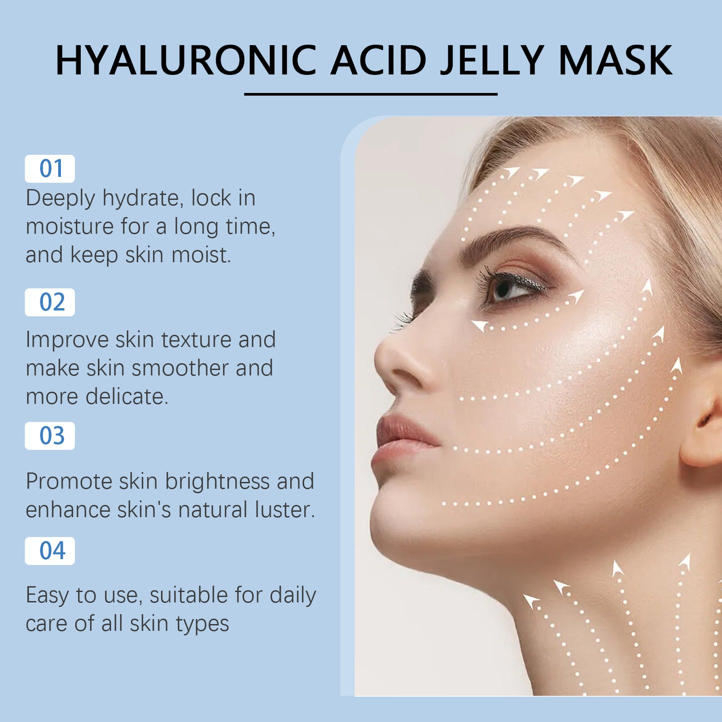 Hyaluronic Acid Peel-Off Facial Mask Powder - Hydrating & Brightening Skincare