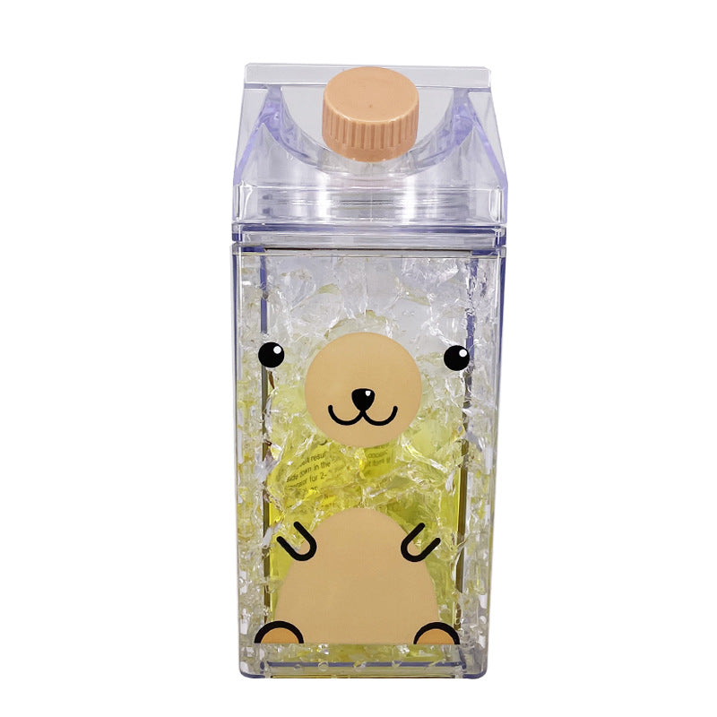 Double-Layer Thickened Refrigerator Vacuum Cup - 400ml, Multiple Colors