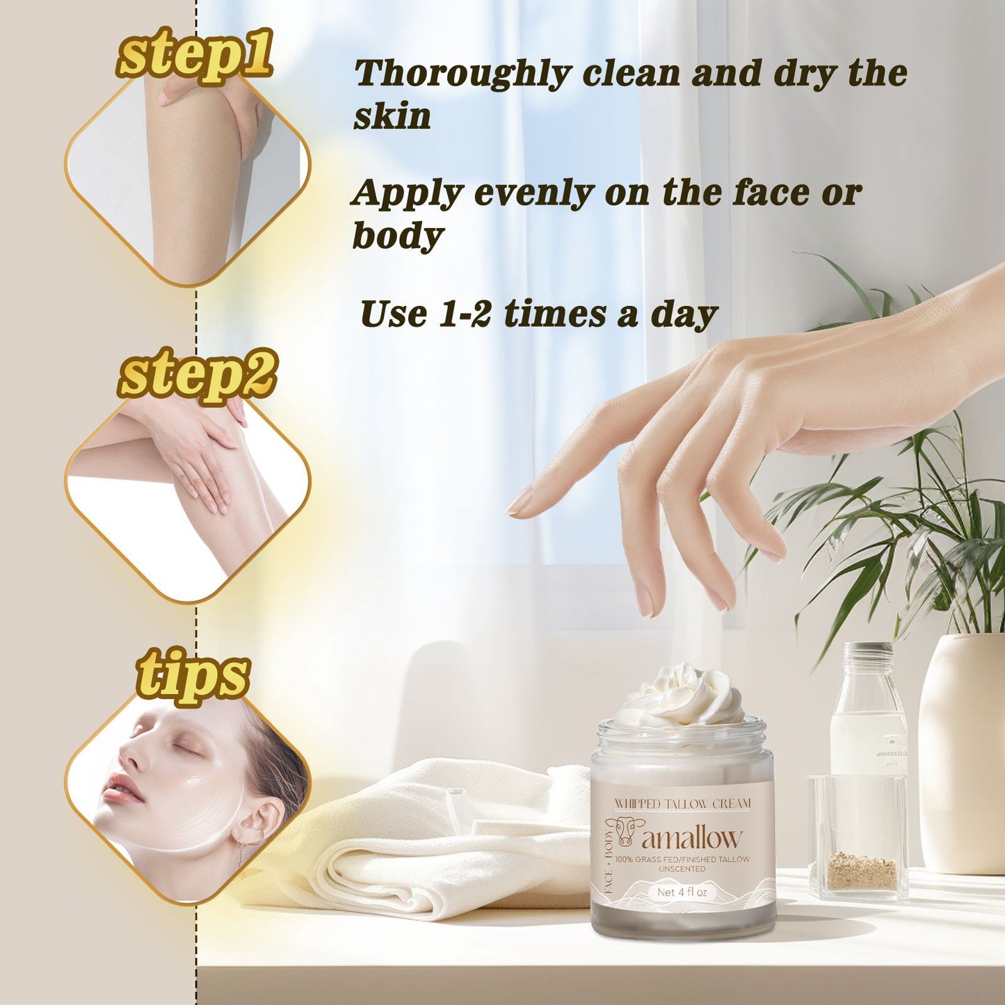 Moisturizing Cream for Face - Hydrating & Firming Skin Care, 120ml