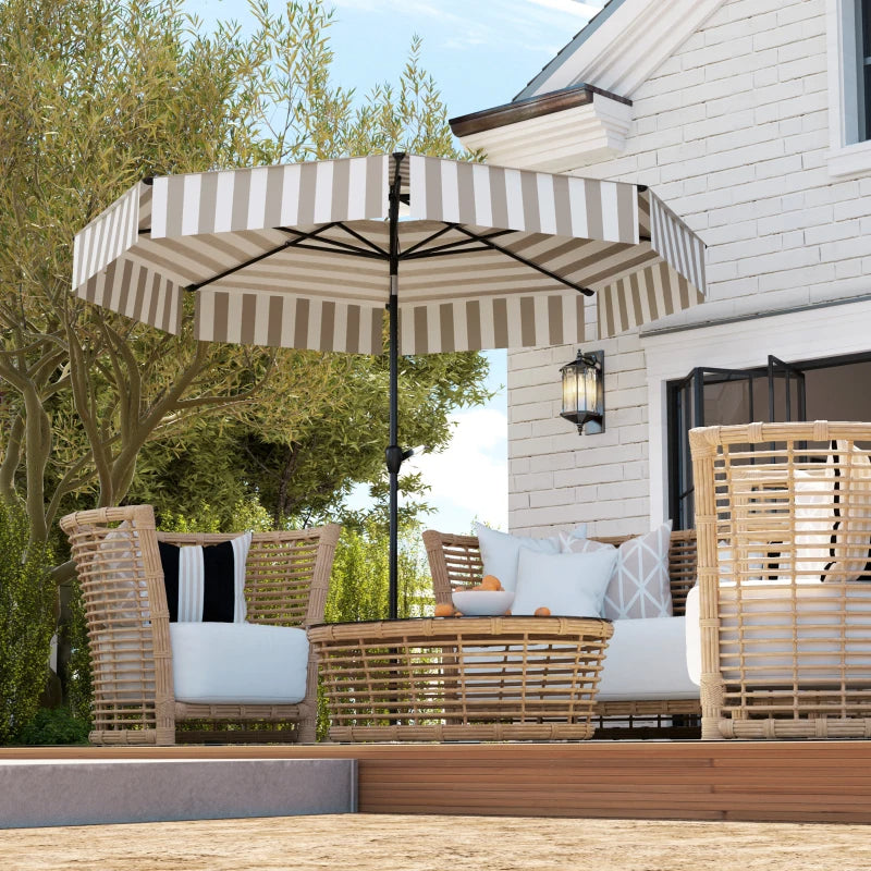 8.6FT Patio Umbrella with UPF 30+ Protection - Light Gray