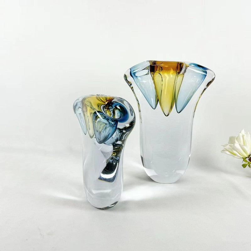 High-End Heavy Glass Vase - Modern Home Decor & Gift Idea