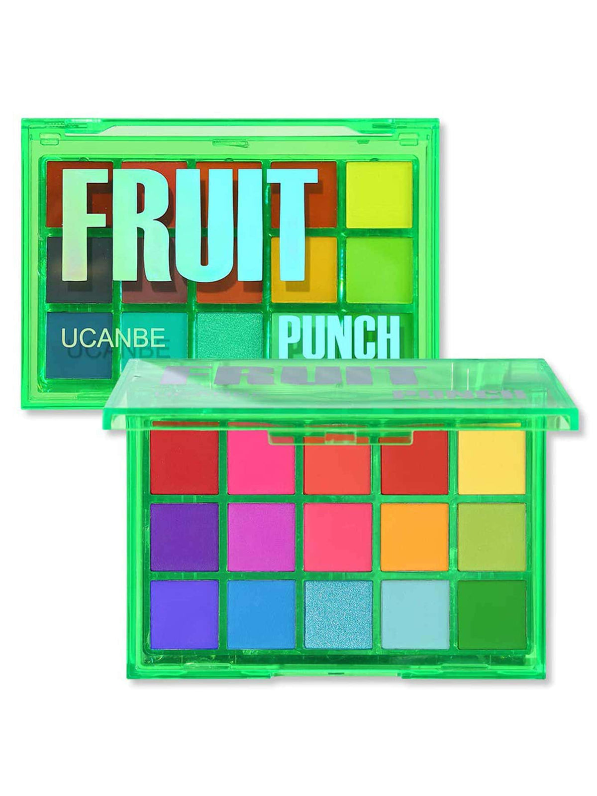 15 Colors Eyeshadow Palette - Pearly Matte Green Shade for Makeup