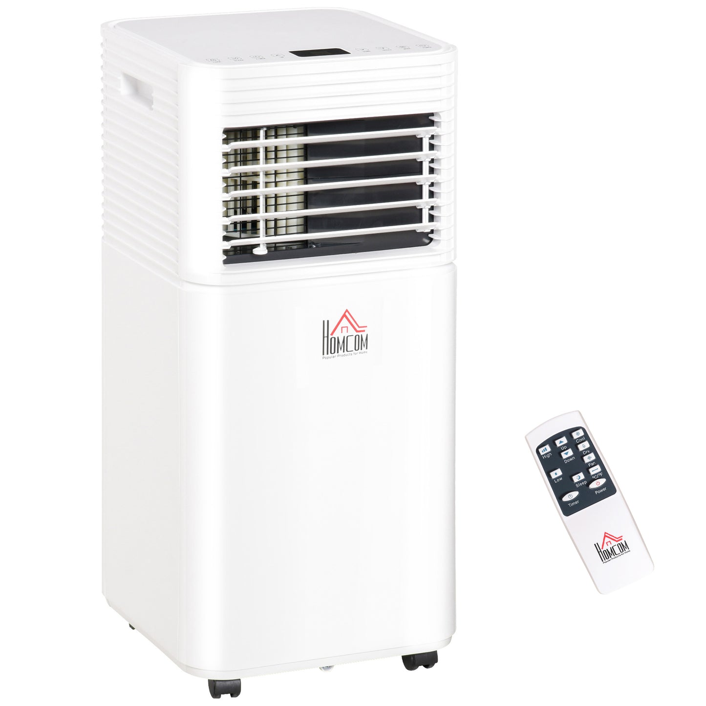 Portable 8000 BTU Air Conditioner with Remote, Dehumidifier & Timer - White
