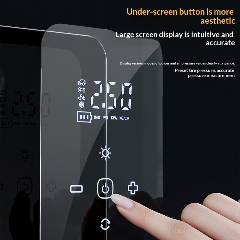 Wireless Car Air Pump with Digital Pressure Display and USB Charging