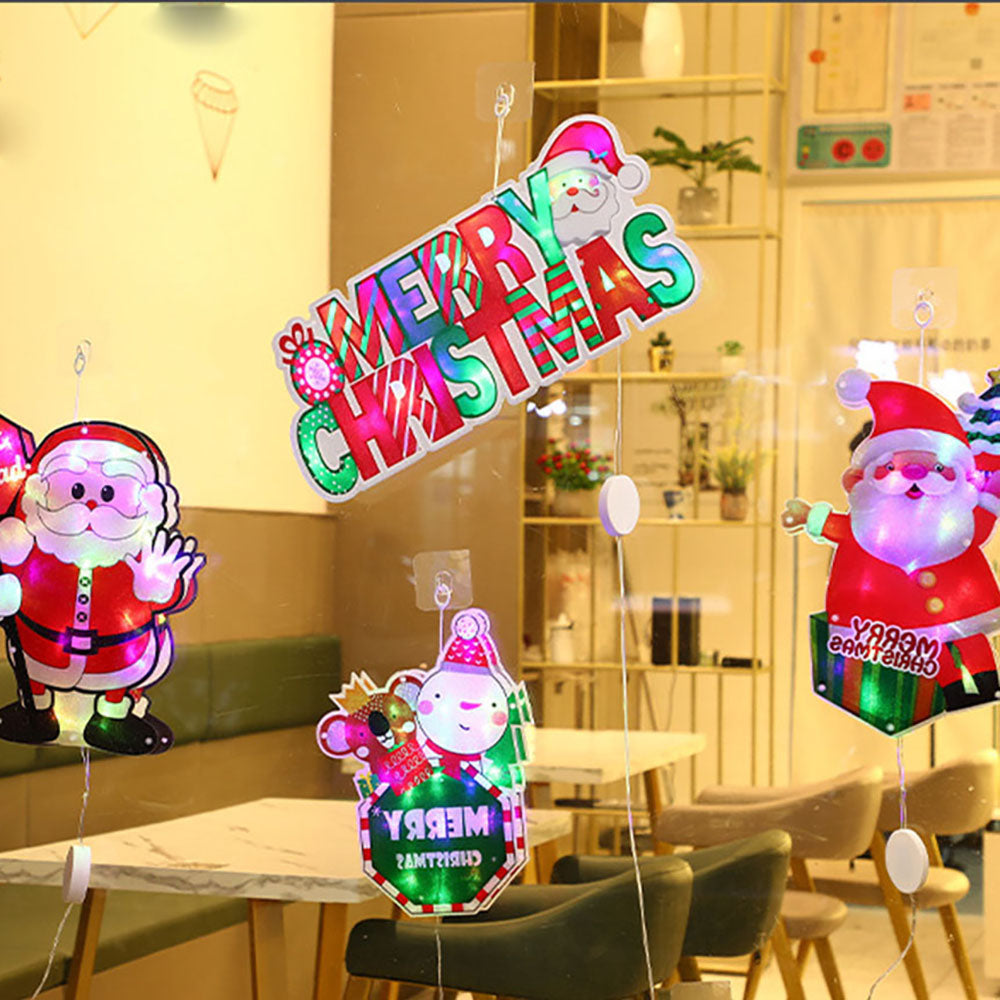 Outdoor Christmas Decoration Lights Hanging Tree Snowflake Star Lantern Set