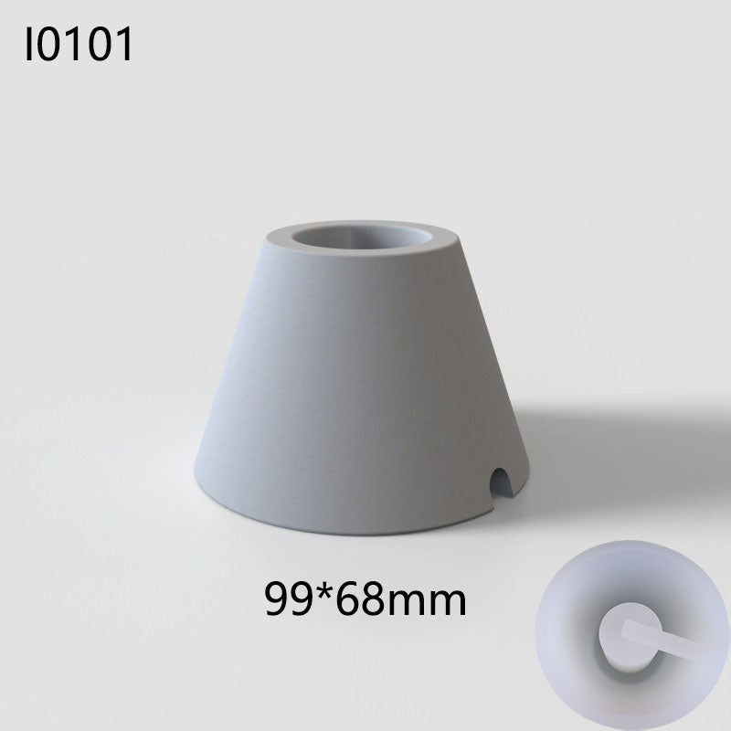 Creative Cement Lamp Holder Mold with Thread Design for Home Decor
