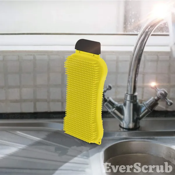 All-Purpose Silicone Scrubbers - 2 Pack - Yellow