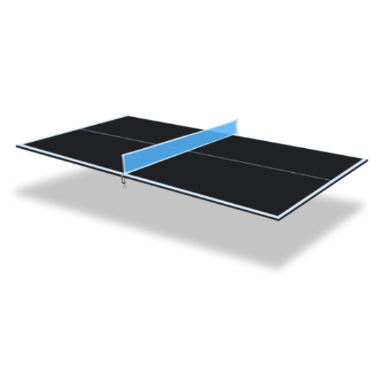 7x4ft Black Foldable Ping Pong Conversion Top - Portable Table Tennis