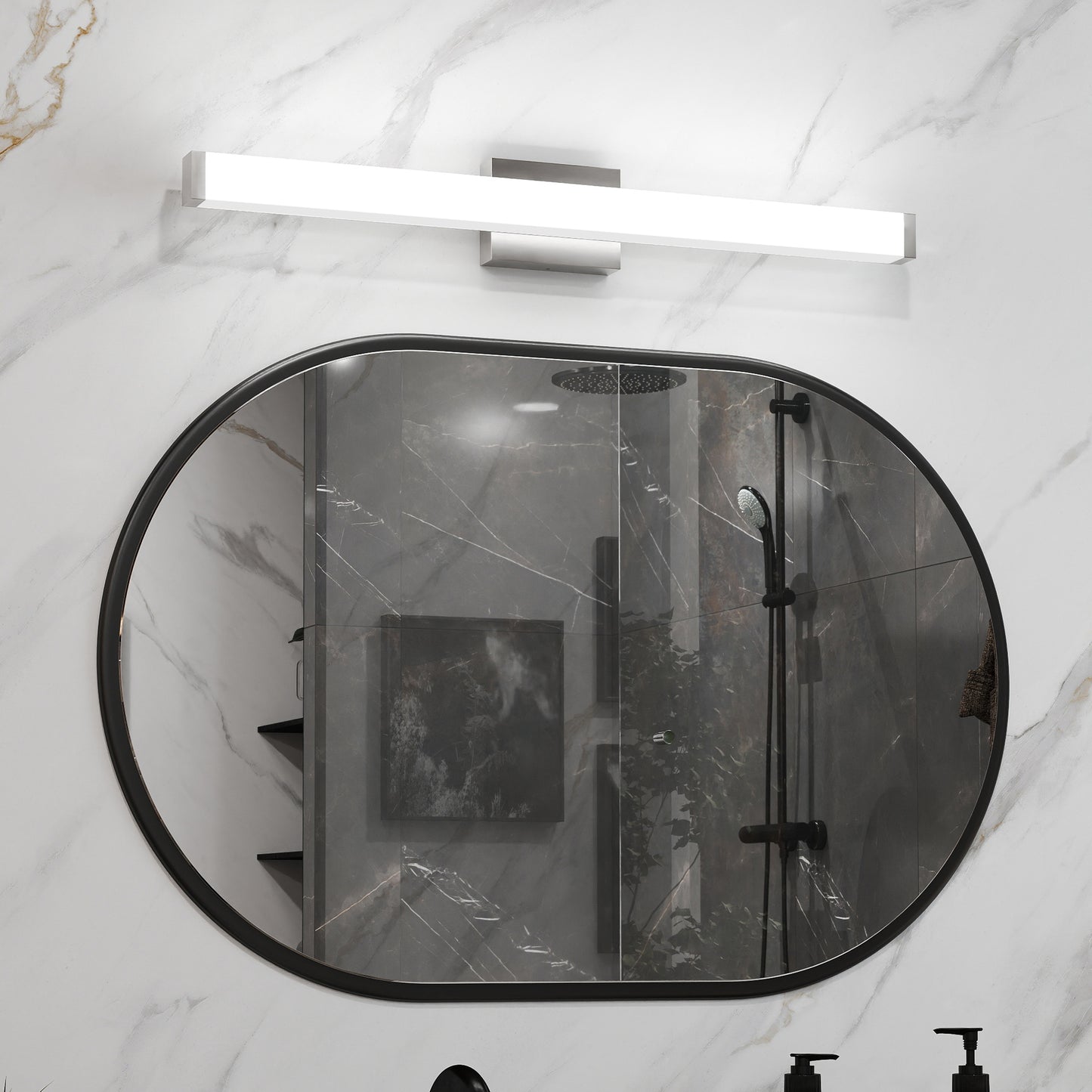 24-inch Brushed Nickel LED Vanity Light for Bathroom Mirror Wall Mount